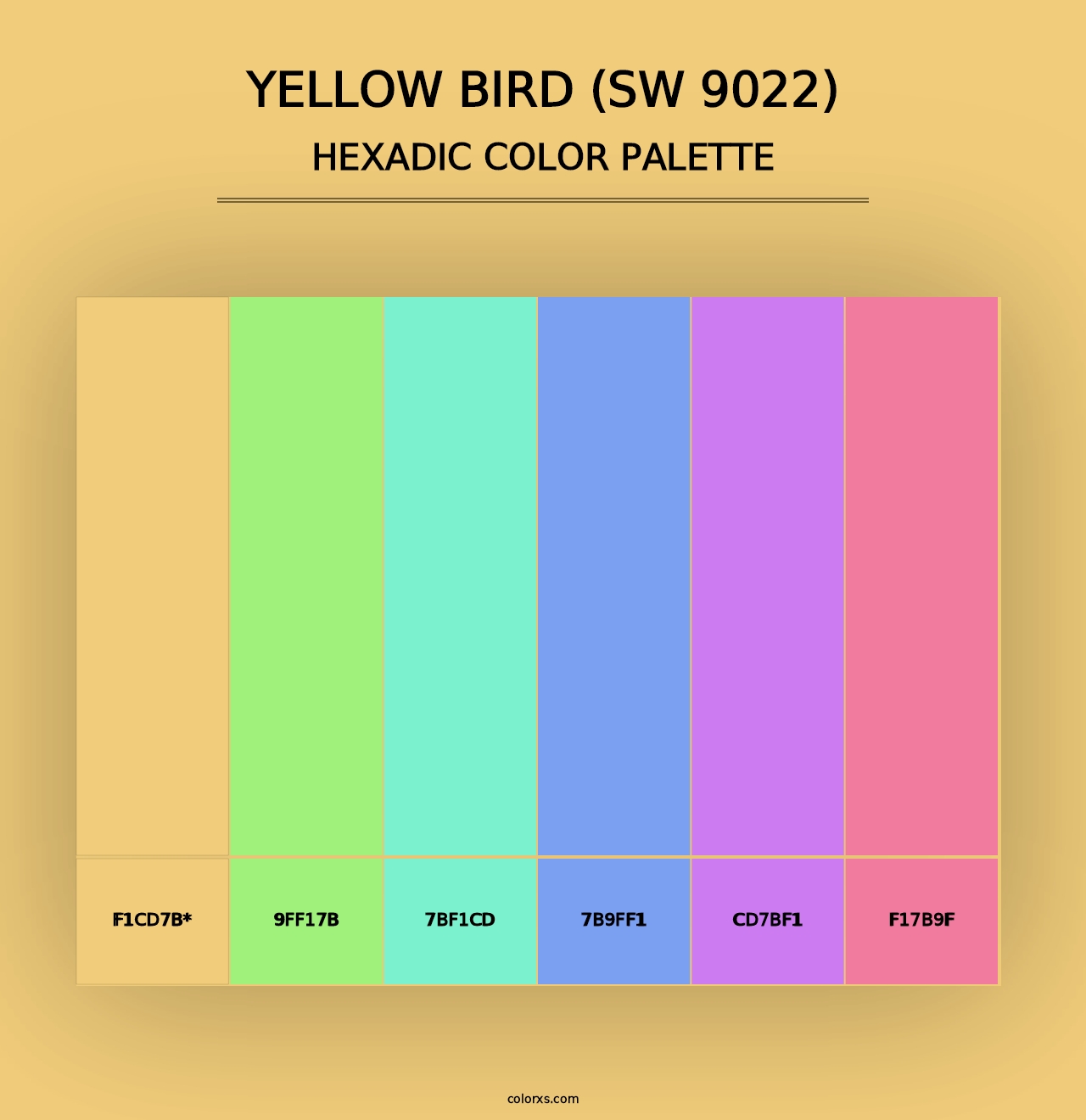 Yellow Bird (SW 9022) - Hexadic Color Palette