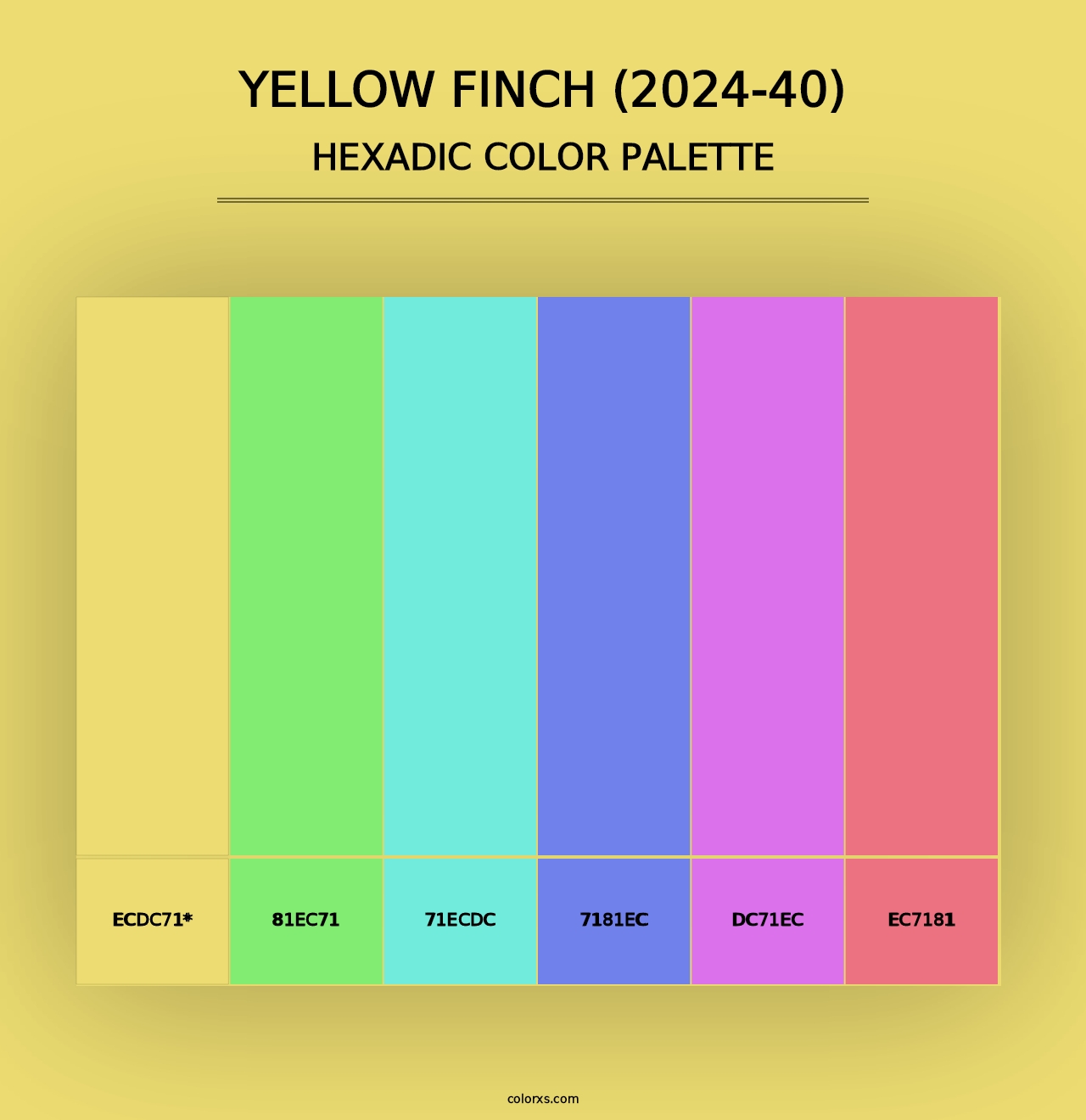 Yellow Finch (2024-40) - Hexadic Color Palette