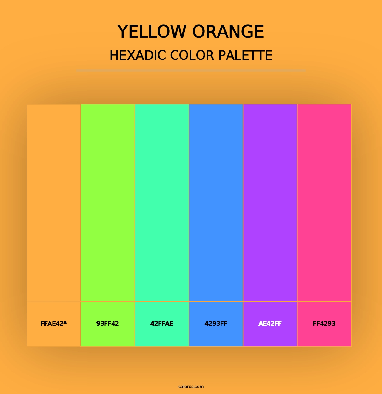 Yellow Orange - Hexadic Color Palette