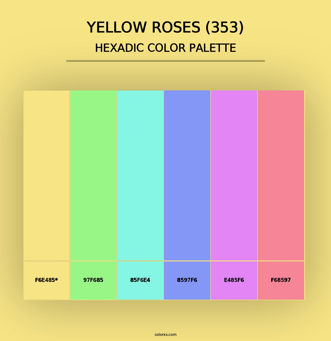 Yellow Roses (353) - Hexadic Color Palette