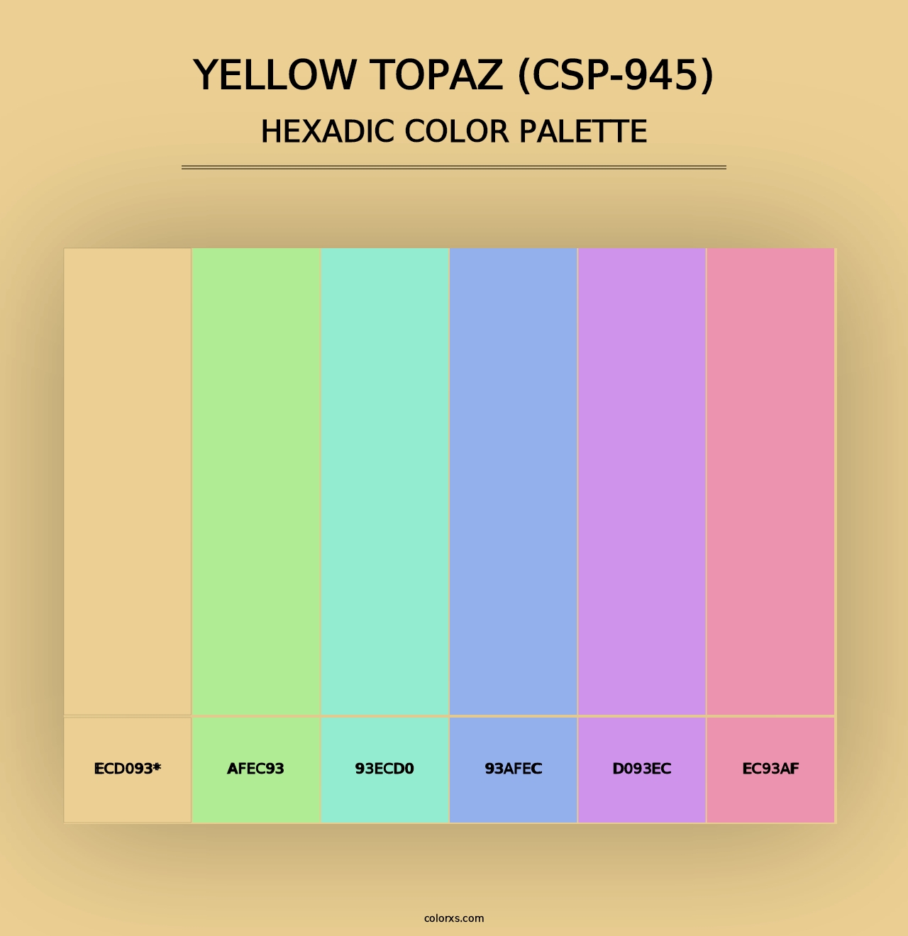 Yellow Topaz (CSP-945) - Hexadic Color Palette