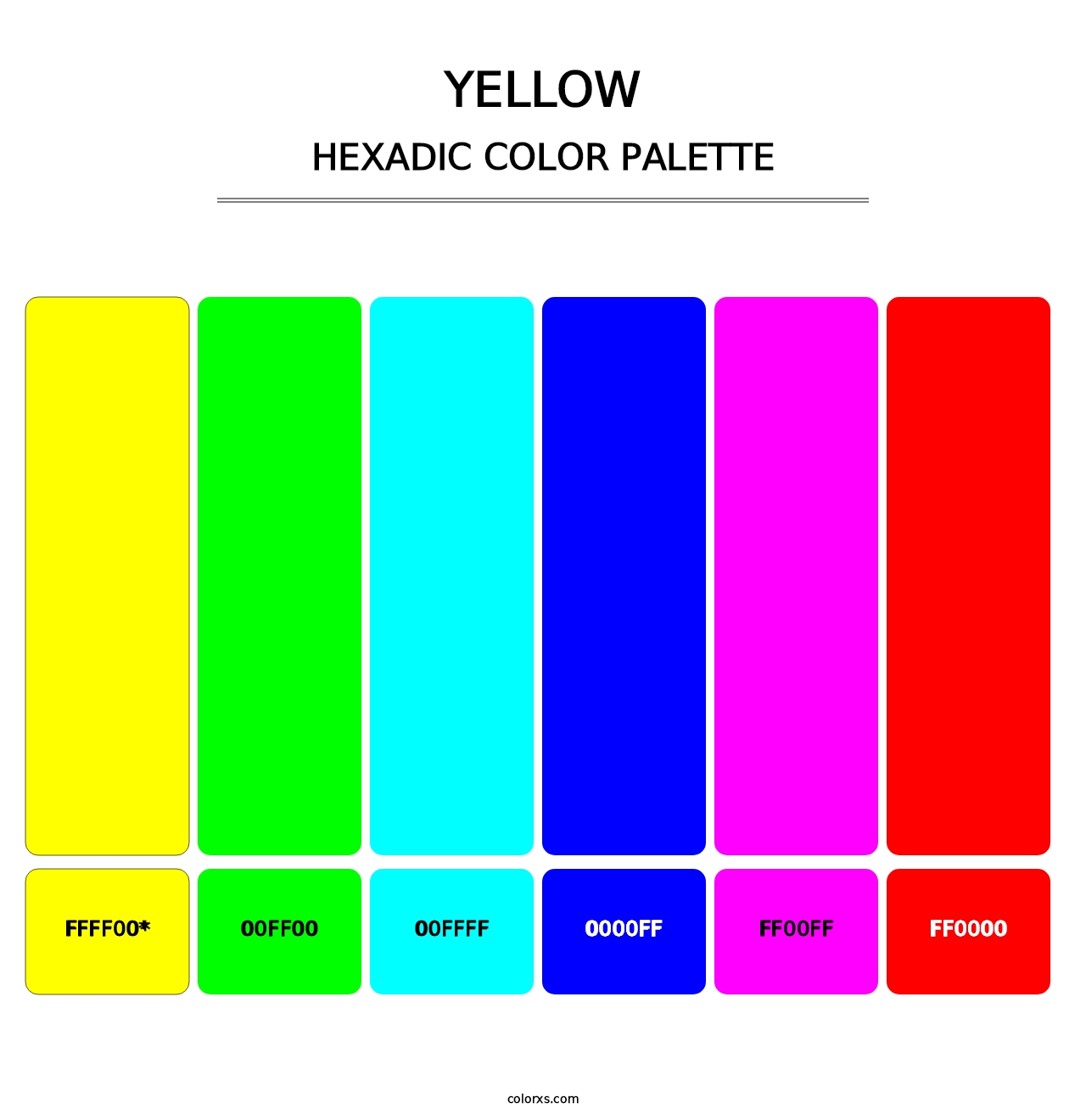 Yellow - Hexadic Color Palette