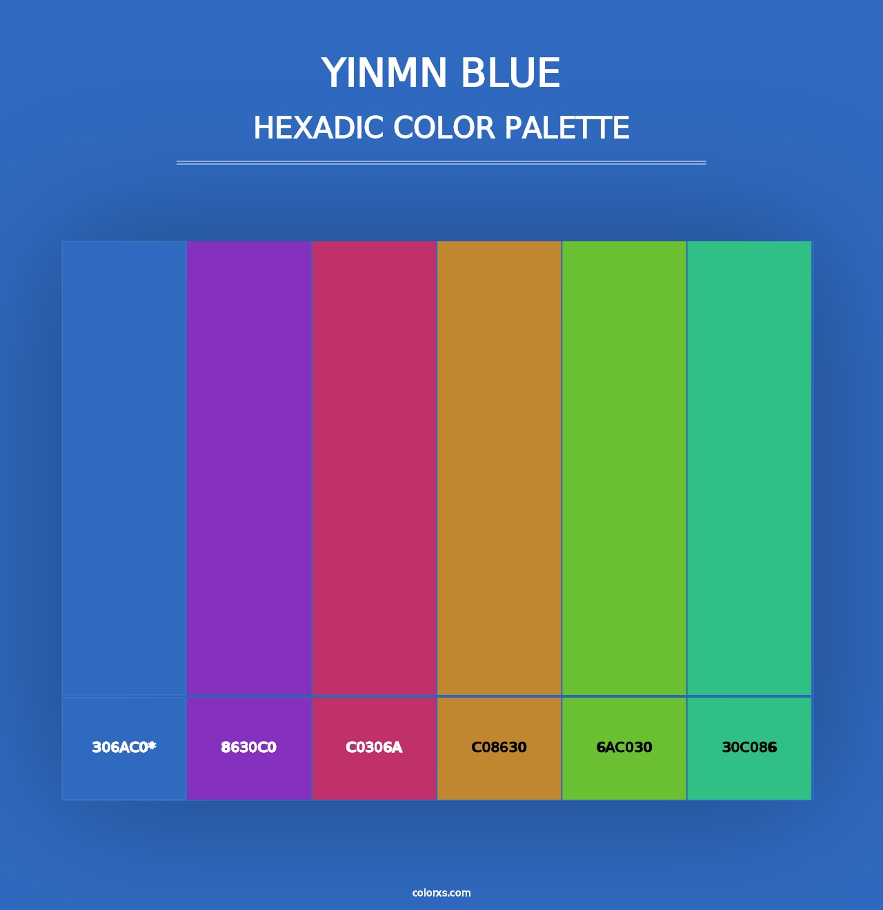 YInMn Blue - Hexadic Color Palette