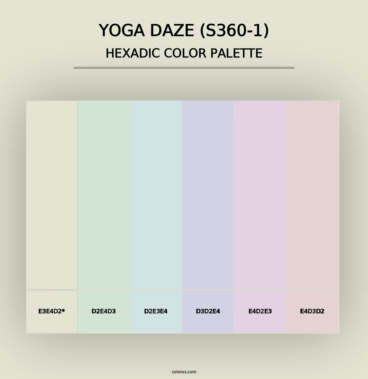 Yoga Daze (S360-1) - Hexadic Color Palette