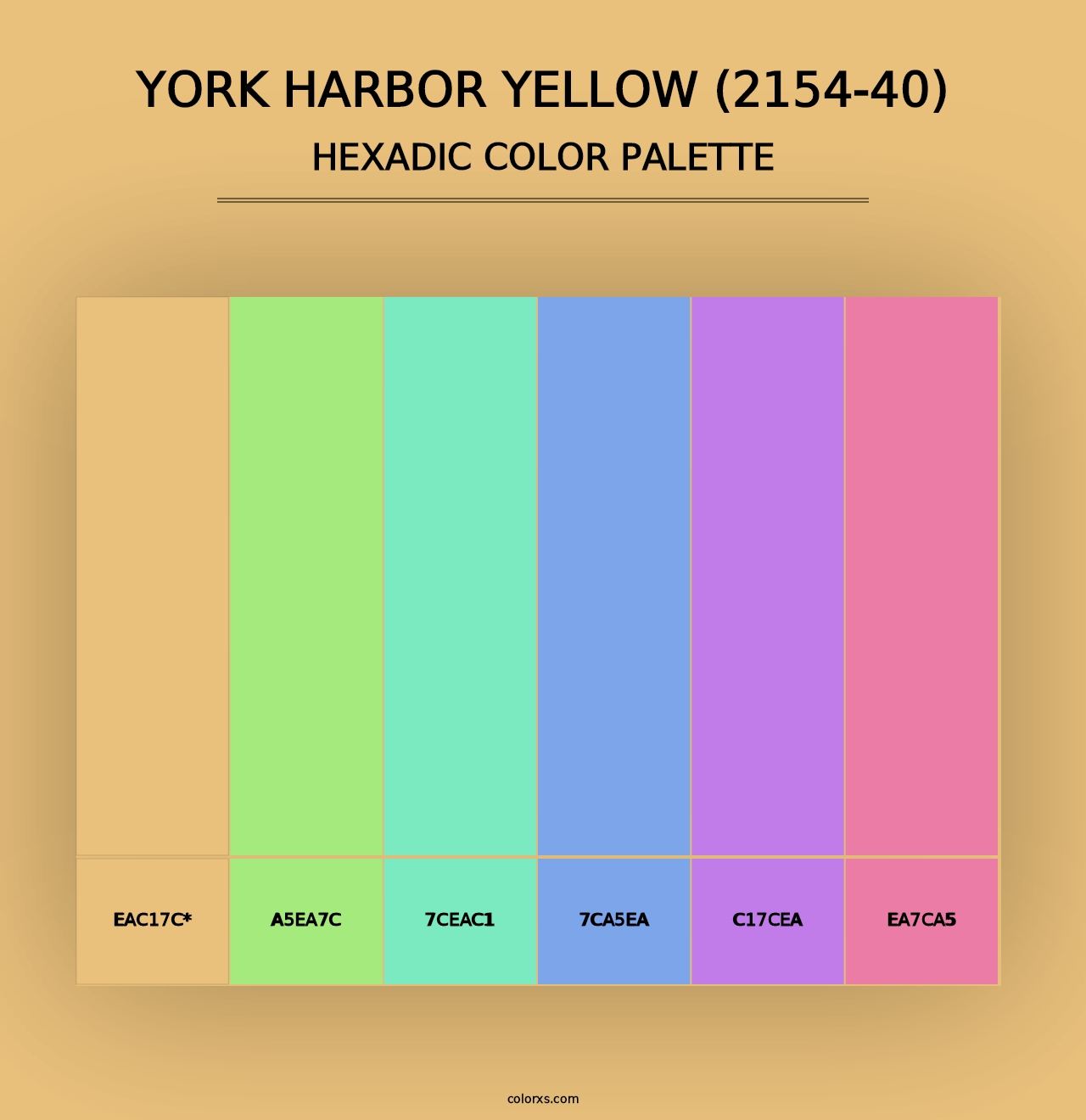 York Harbor Yellow (2154-40) - Hexadic Color Palette