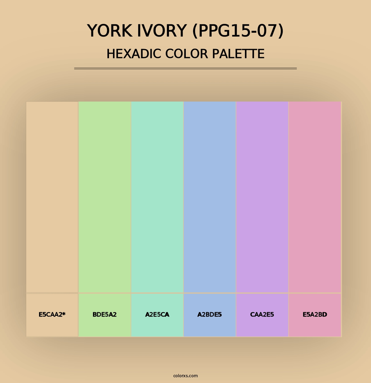 York Ivory (PPG15-07) - Hexadic Color Palette