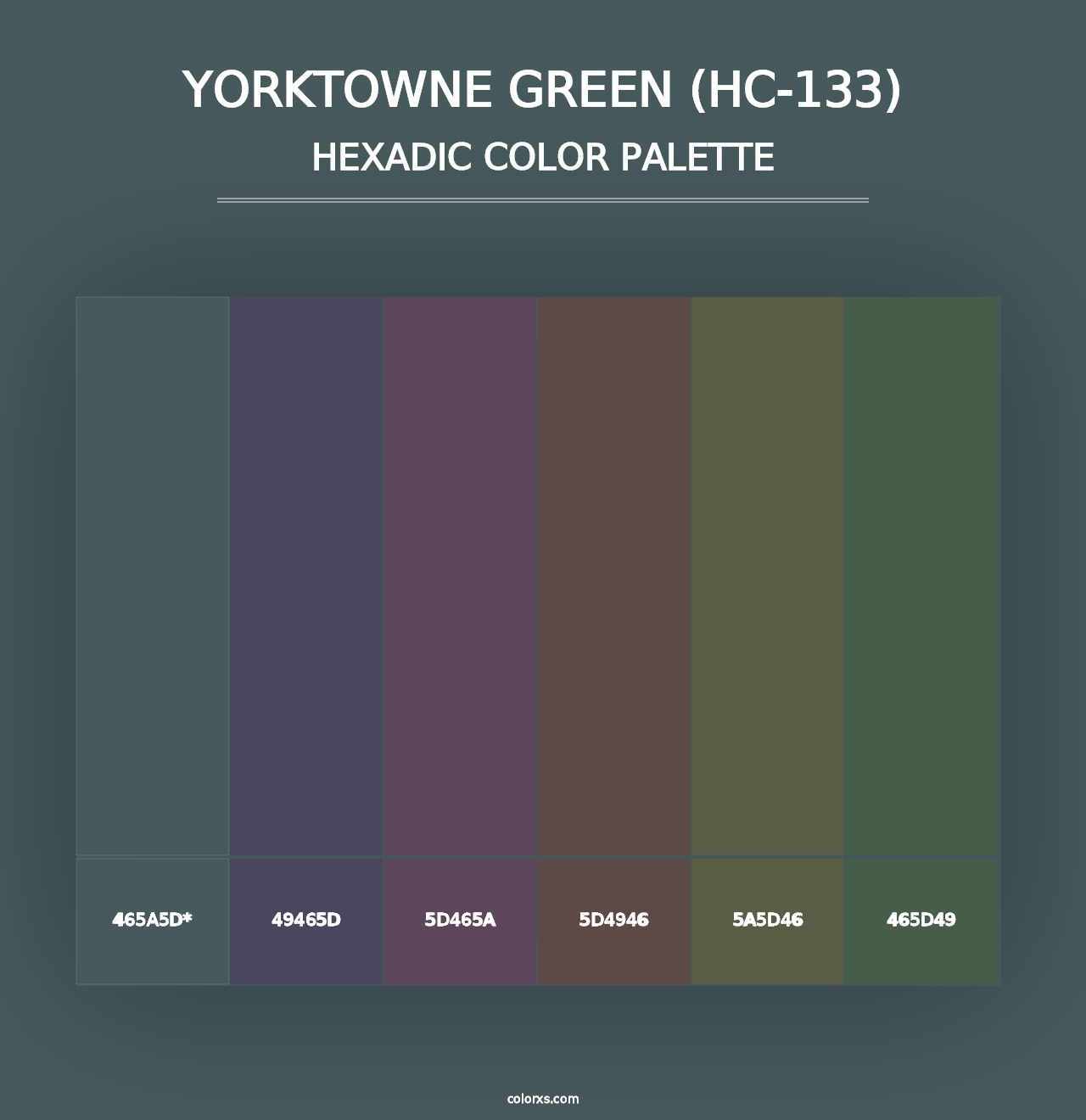 Yorktowne Green (HC-133) - Hexadic Color Palette