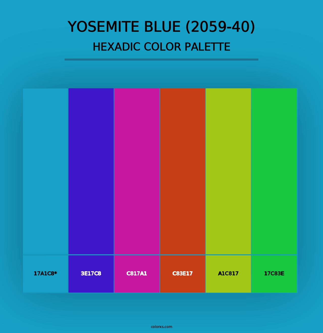 Yosemite Blue (2059-40) - Hexadic Color Palette