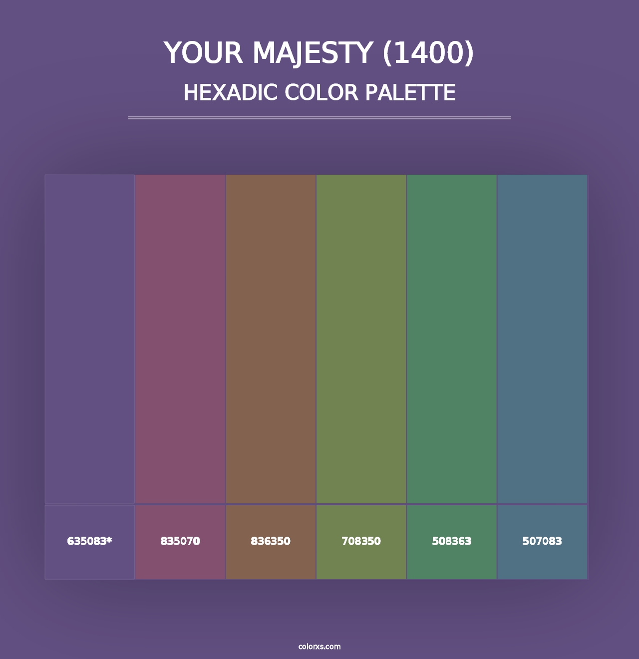 Your Majesty (1400) - Hexadic Color Palette