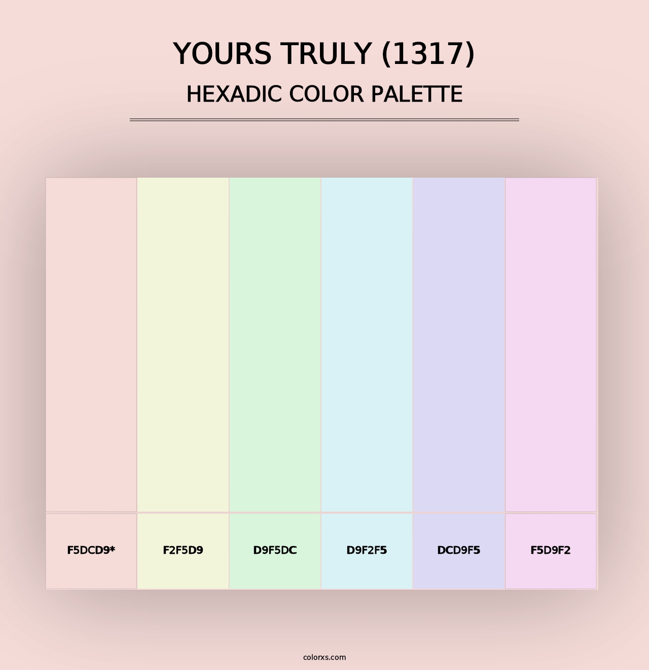 Yours Truly (1317) - Hexadic Color Palette