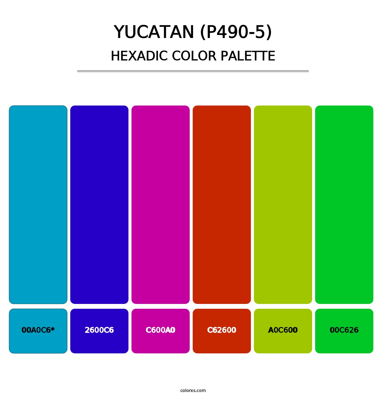 Yucatan (P490-5) - Hexadic Color Palette