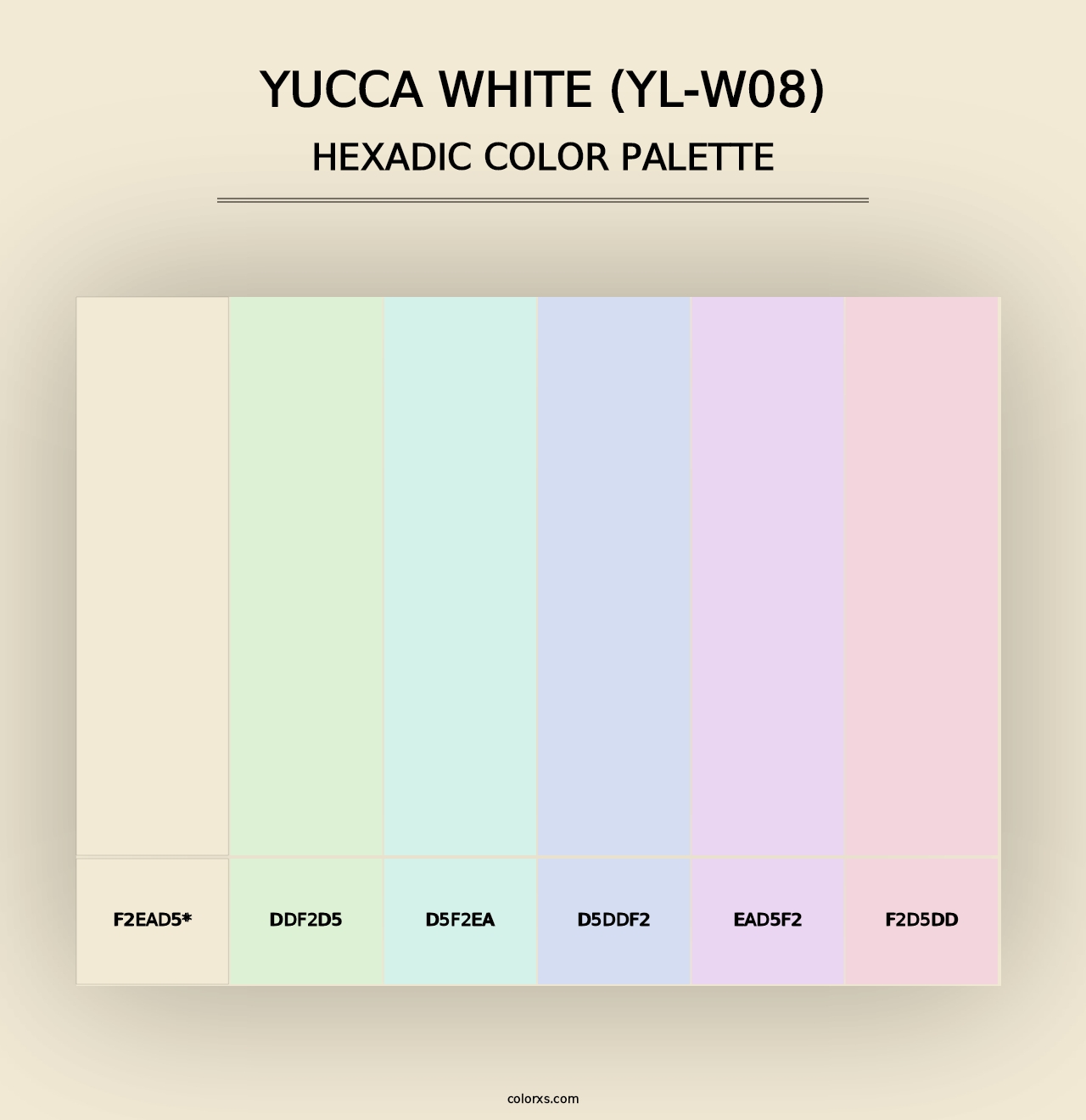 Yucca White (YL-W08) - Hexadic Color Palette