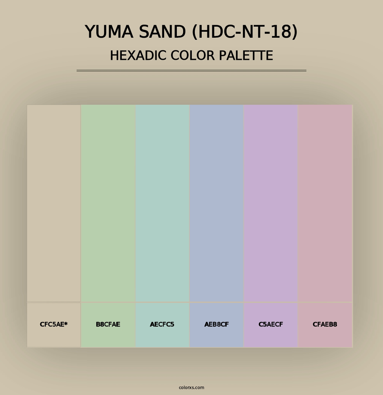 Yuma Sand (HDC-NT-18) - Hexadic Color Palette