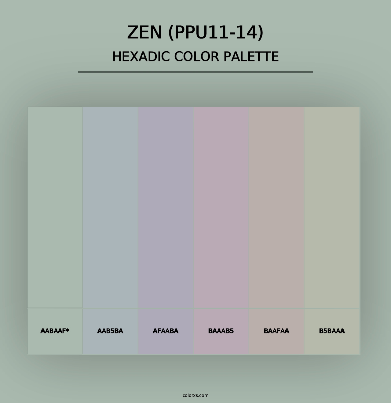 Zen (PPU11-14) - Hexadic Color Palette