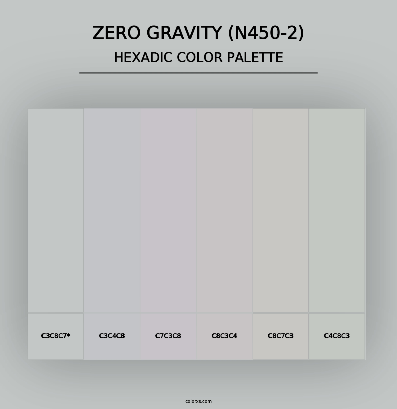 Zero Gravity (N450-2) - Hexadic Color Palette