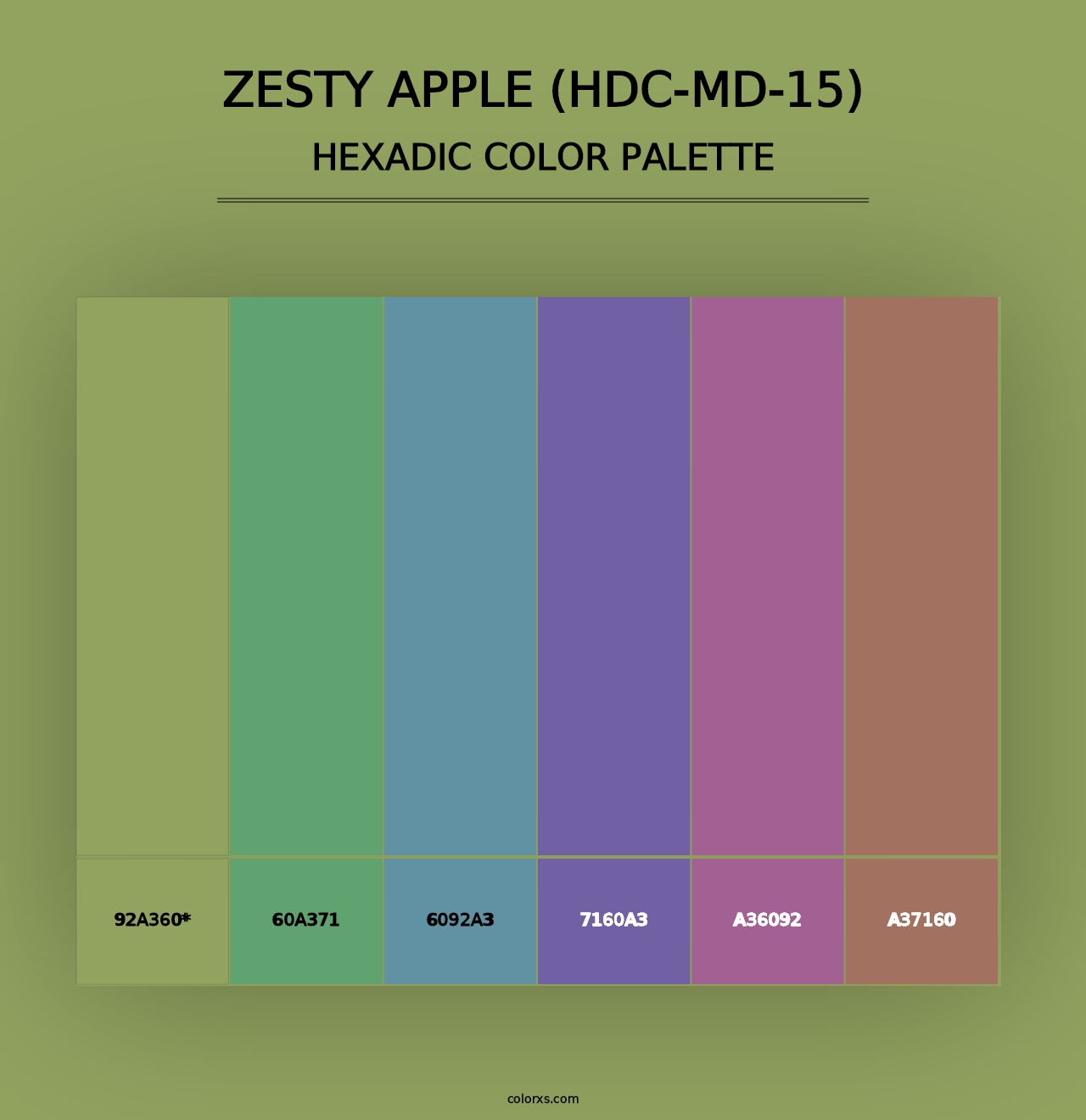 Zesty Apple (HDC-MD-15) - Hexadic Color Palette