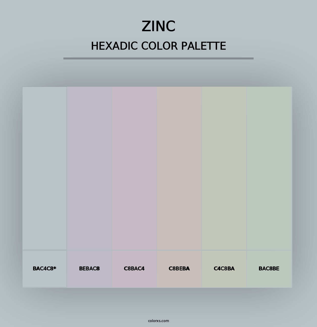 Zinc - Hexadic Color Palette