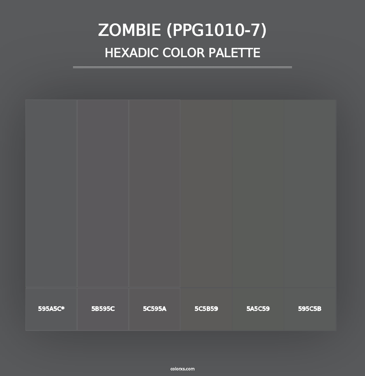 Zombie (PPG1010-7) - Hexadic Color Palette