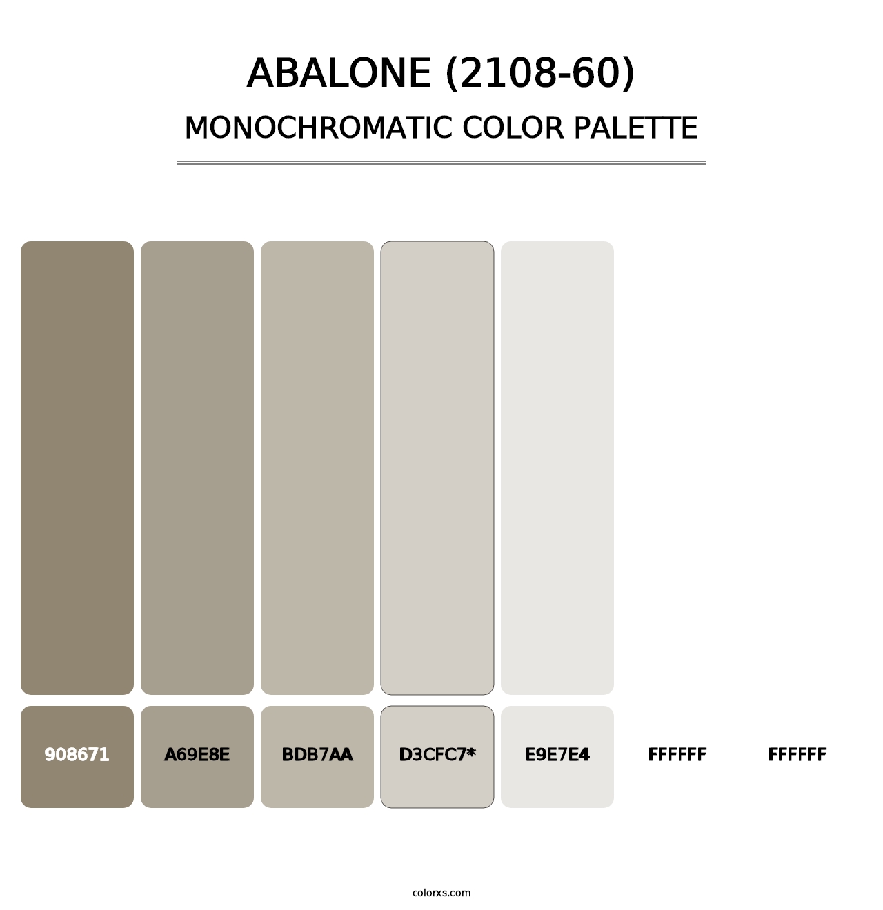 Abalone (2108-60) - Monochromatic Color Palette