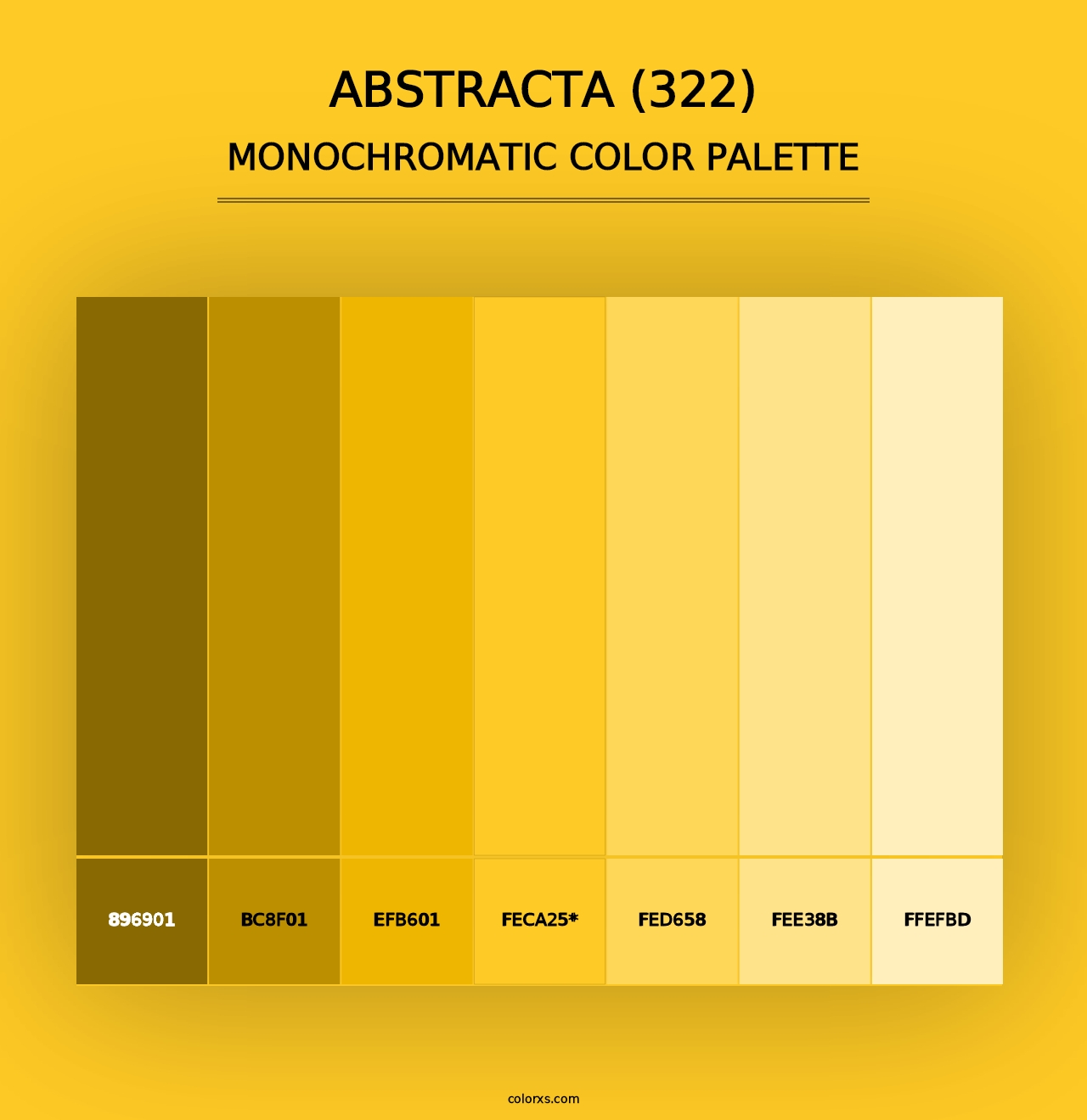 Abstracta (322) - Monochromatic Color Palette