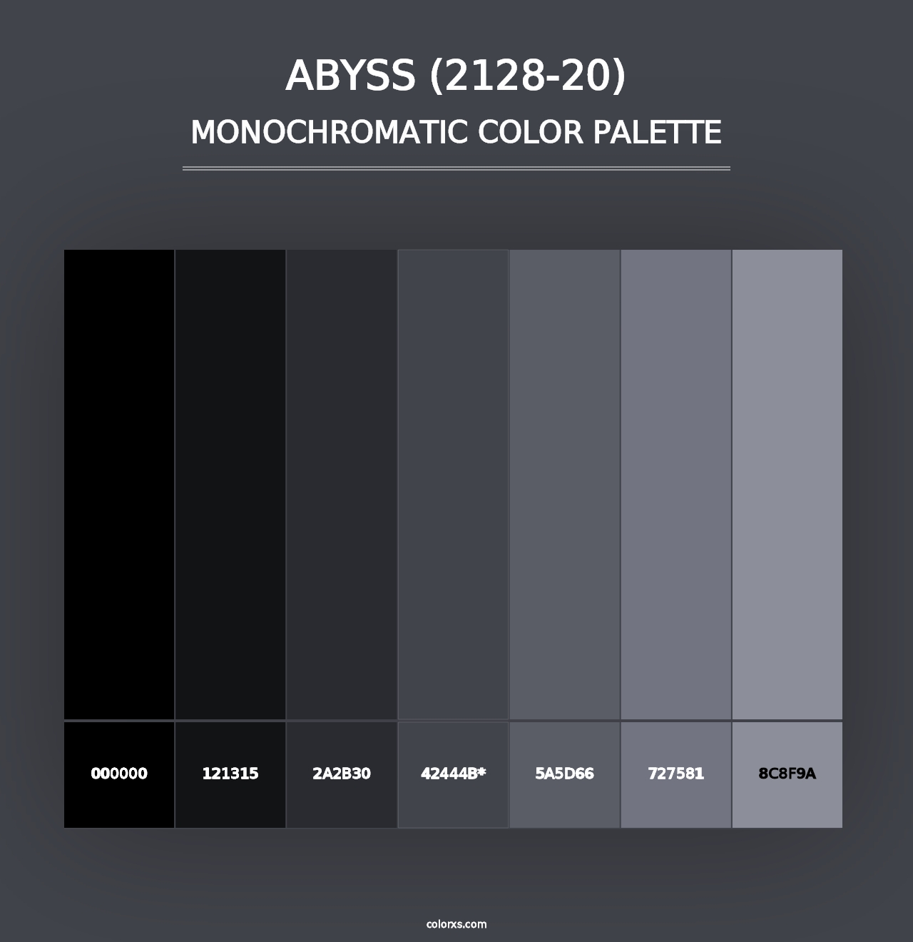 Abyss (2128-20) - Monochromatic Color Palette