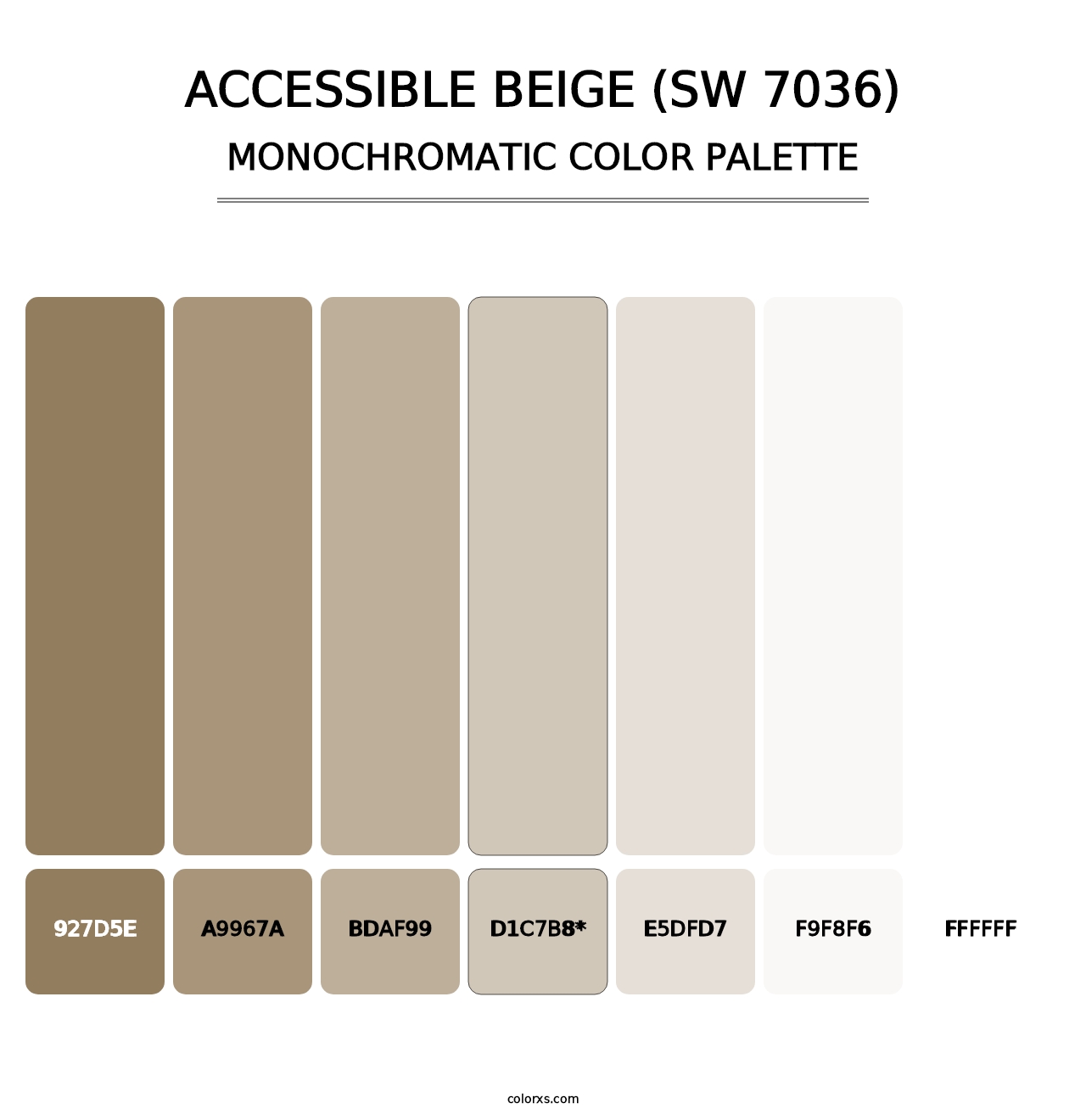 Accessible Beige (SW 7036) - Monochromatic Color Palette