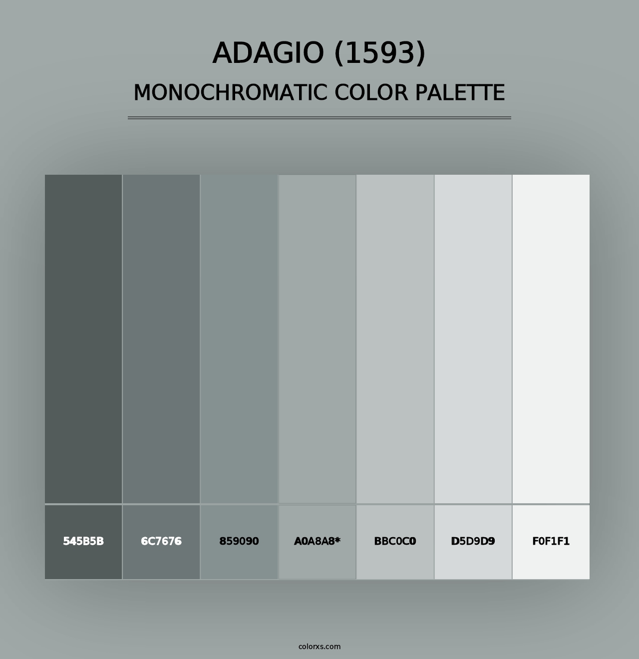 Adagio (1593) - Monochromatic Color Palette