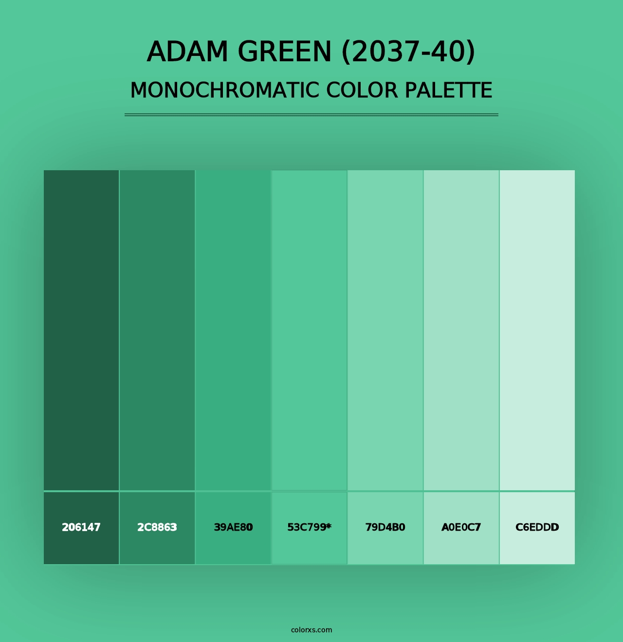 Adam Green (2037-40) - Monochromatic Color Palette