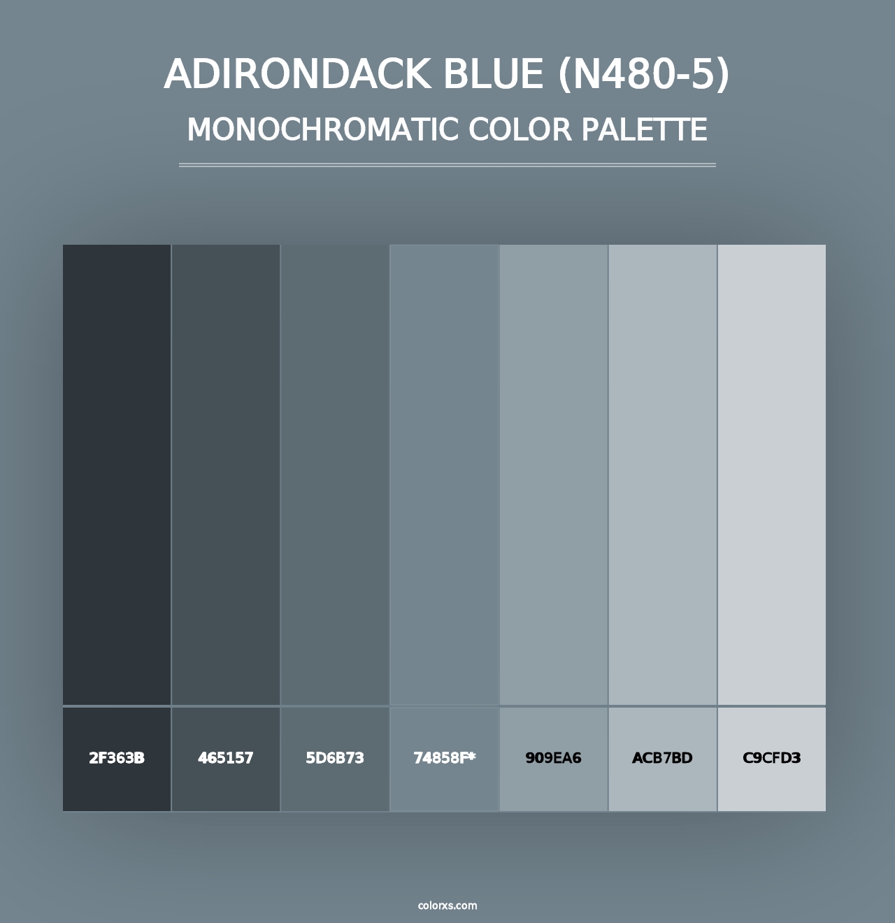 Adirondack Blue (N480-5) - Monochromatic Color Palette