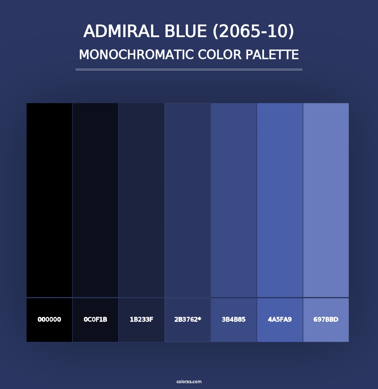 Admiral Blue (2065-10) - Monochromatic Color Palette