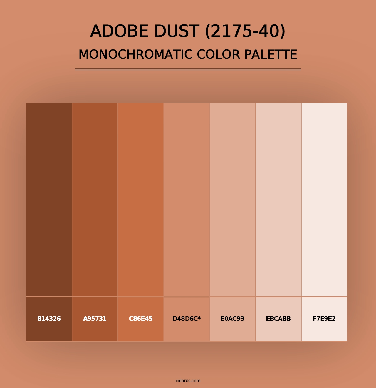 Adobe Dust (2175-40) - Monochromatic Color Palette