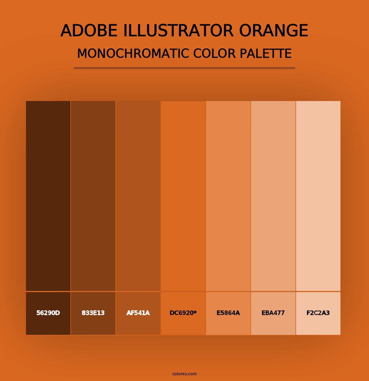 Adobe Illustrator Orange - Monochromatic Color Palette