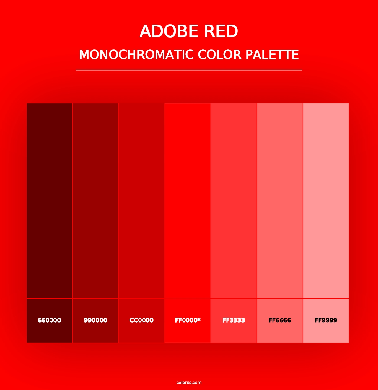 Adobe Red - Monochromatic Color Palette