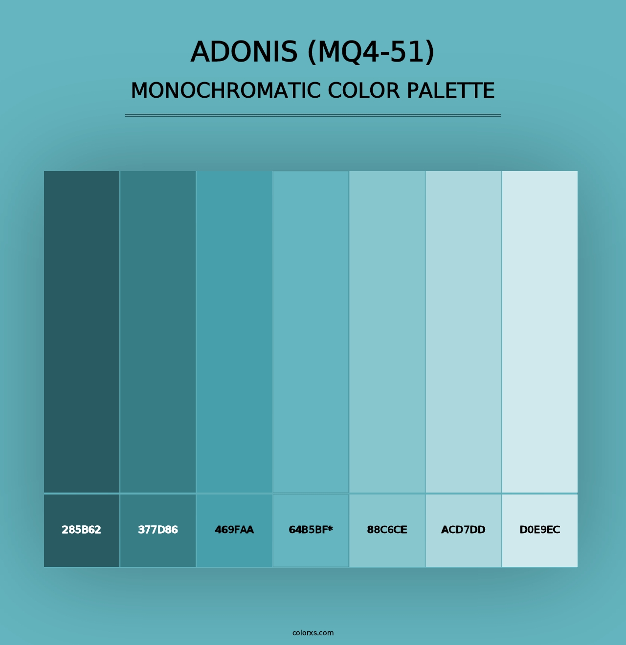 Adonis (MQ4-51) - Monochromatic Color Palette