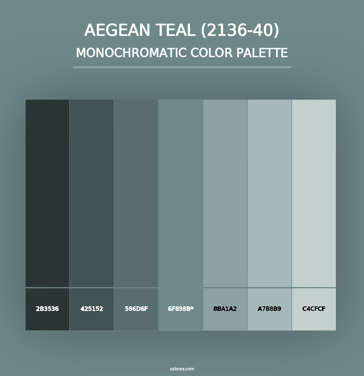 Aegean Teal (2136-40) - Monochromatic Color Palette