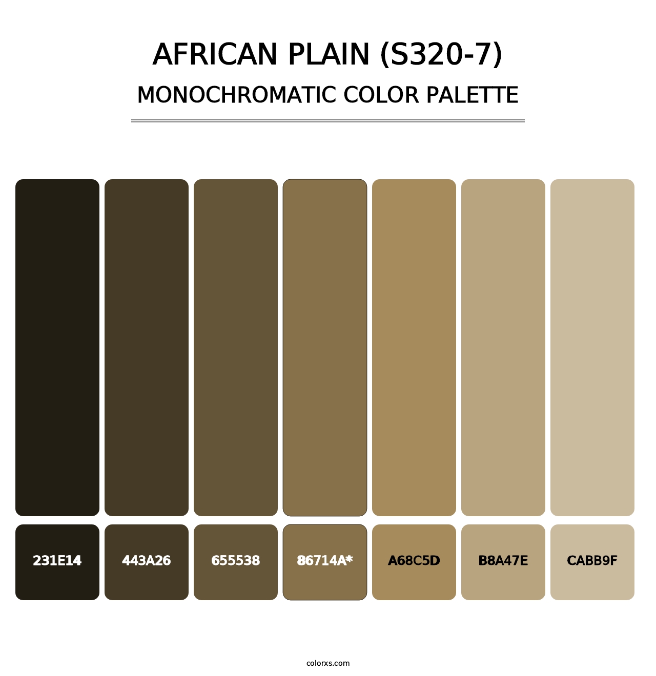 African Plain (S320-7) - Monochromatic Color Palette