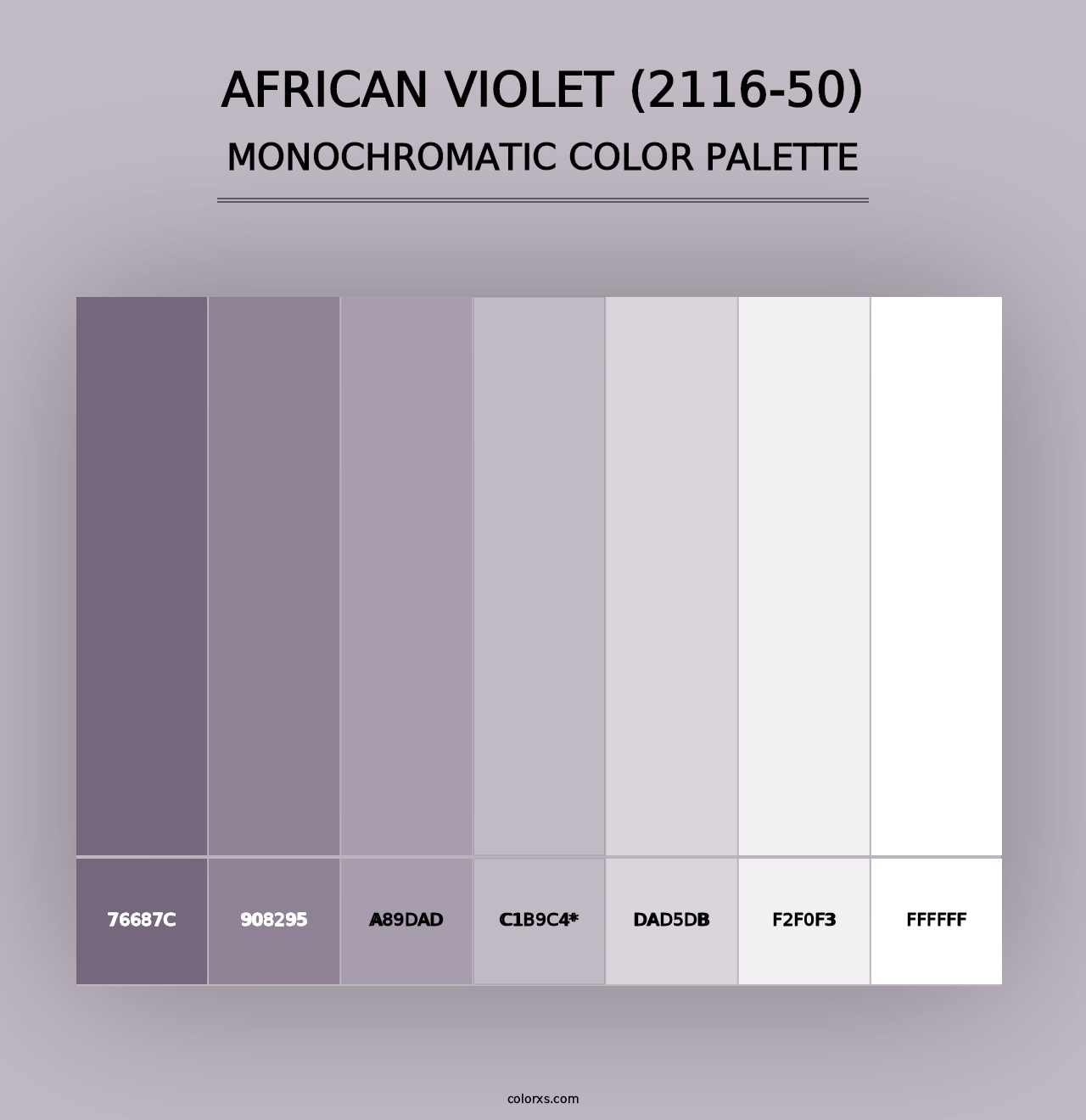 African Violet (2116-50) - Monochromatic Color Palette