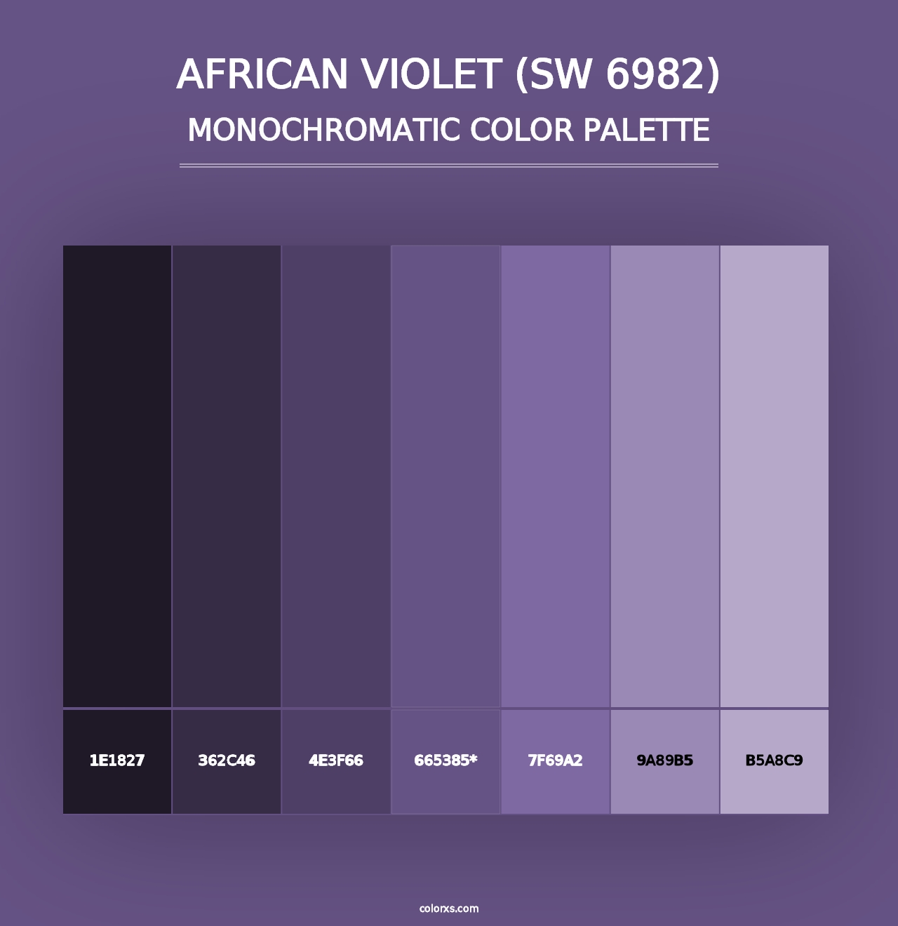 African Violet (SW 6982) - Monochromatic Color Palette