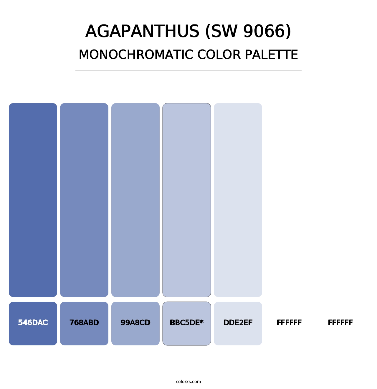 Agapanthus (SW 9066) - Monochromatic Color Palette