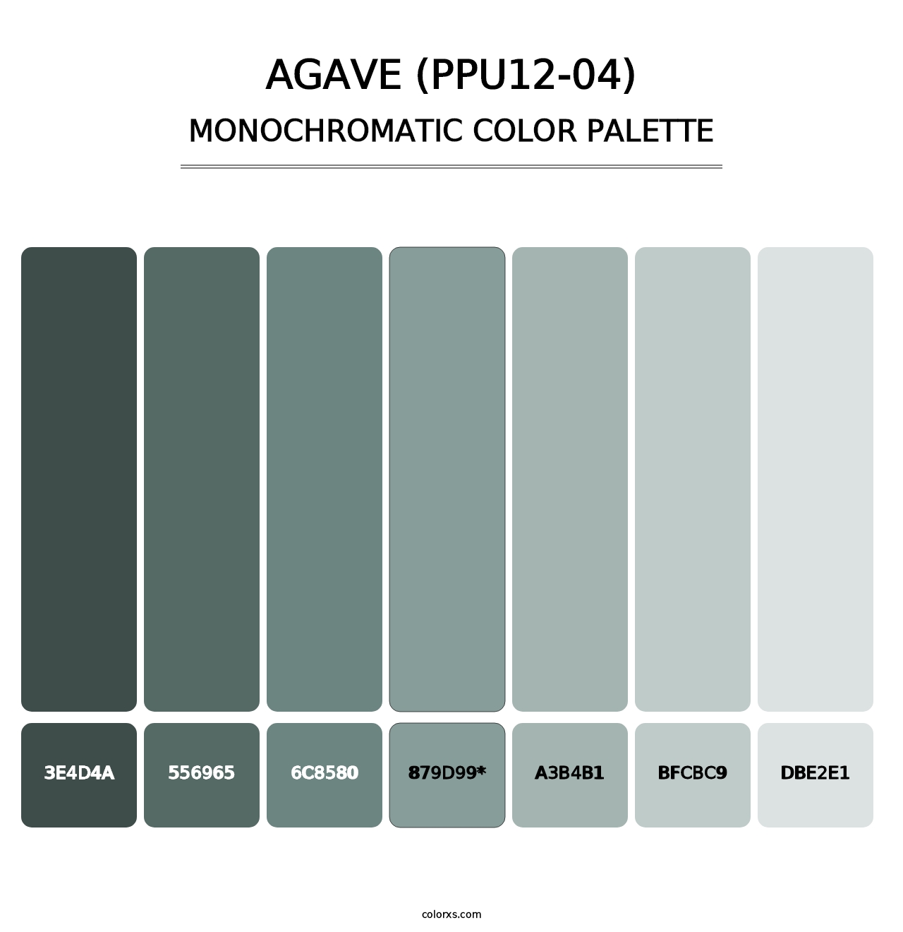 Agave (PPU12-04) - Monochromatic Color Palette