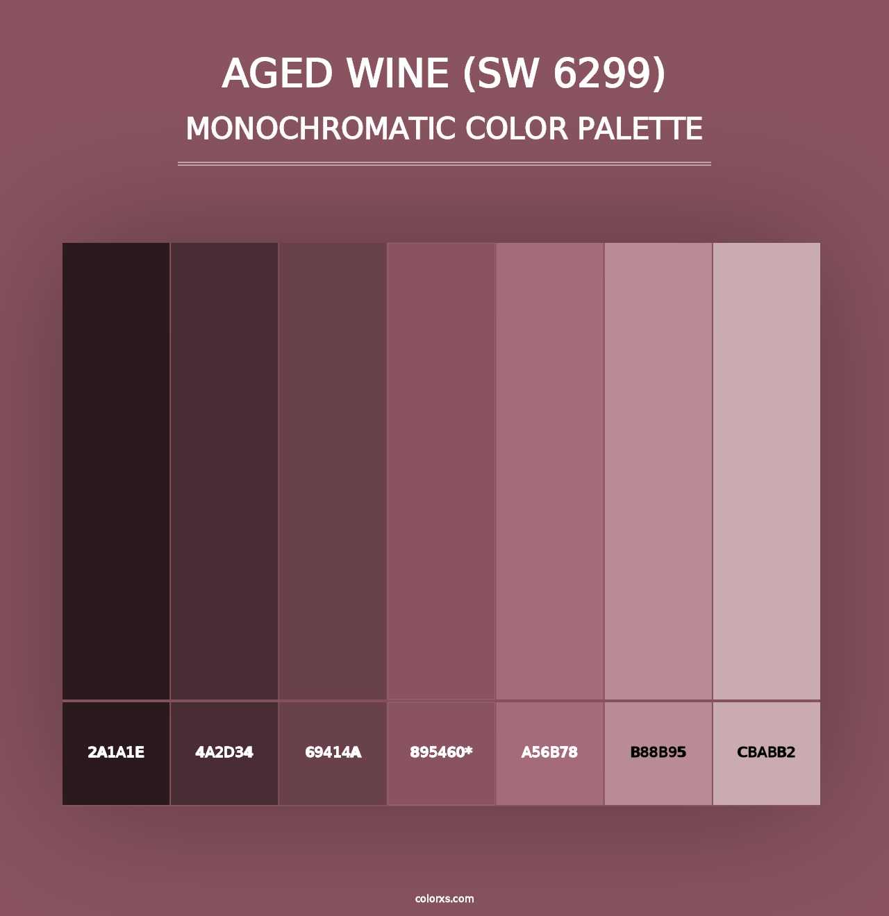 Aged Wine (SW 6299) - Monochromatic Color Palette