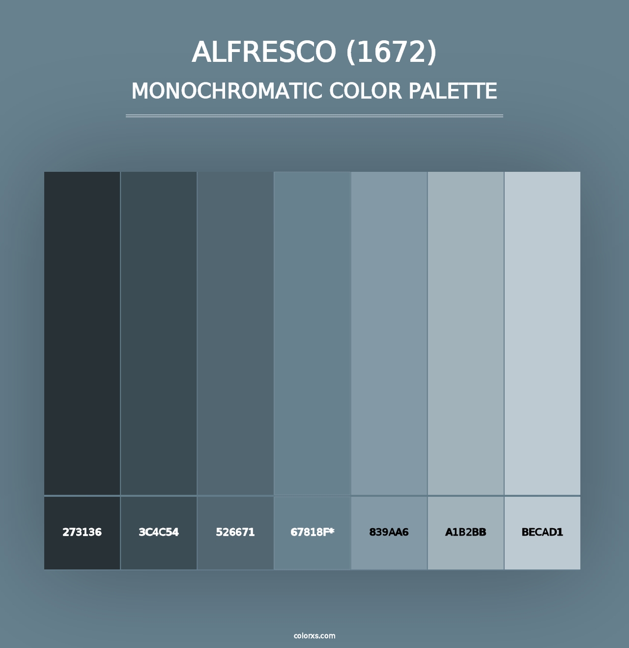 Alfresco (1672) - Monochromatic Color Palette