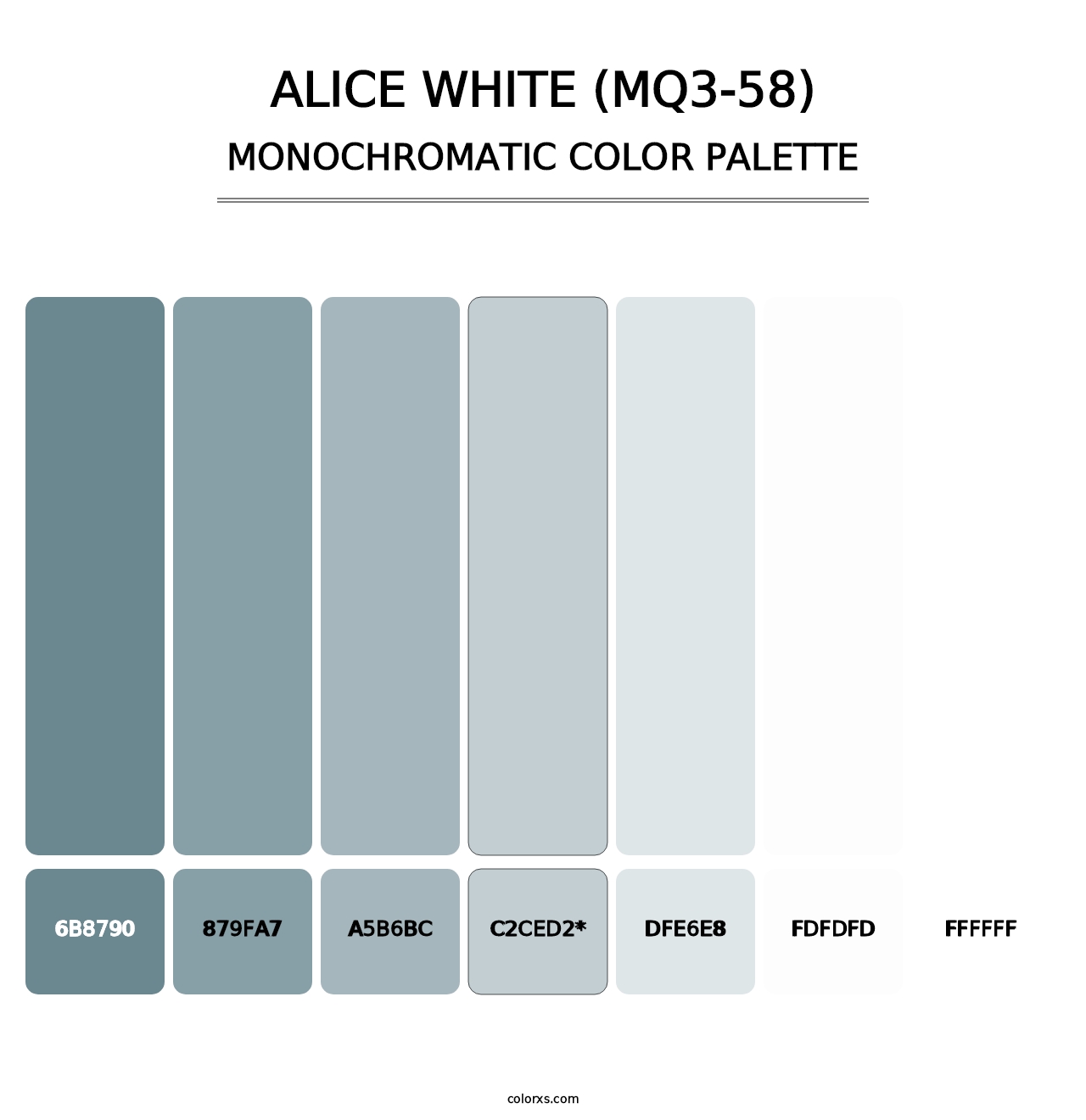 Alice White (MQ3-58) - Monochromatic Color Palette