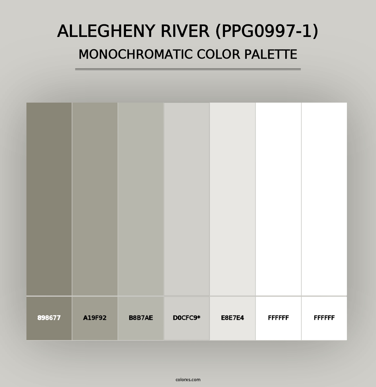 Allegheny River (PPG0997-1) - Monochromatic Color Palette