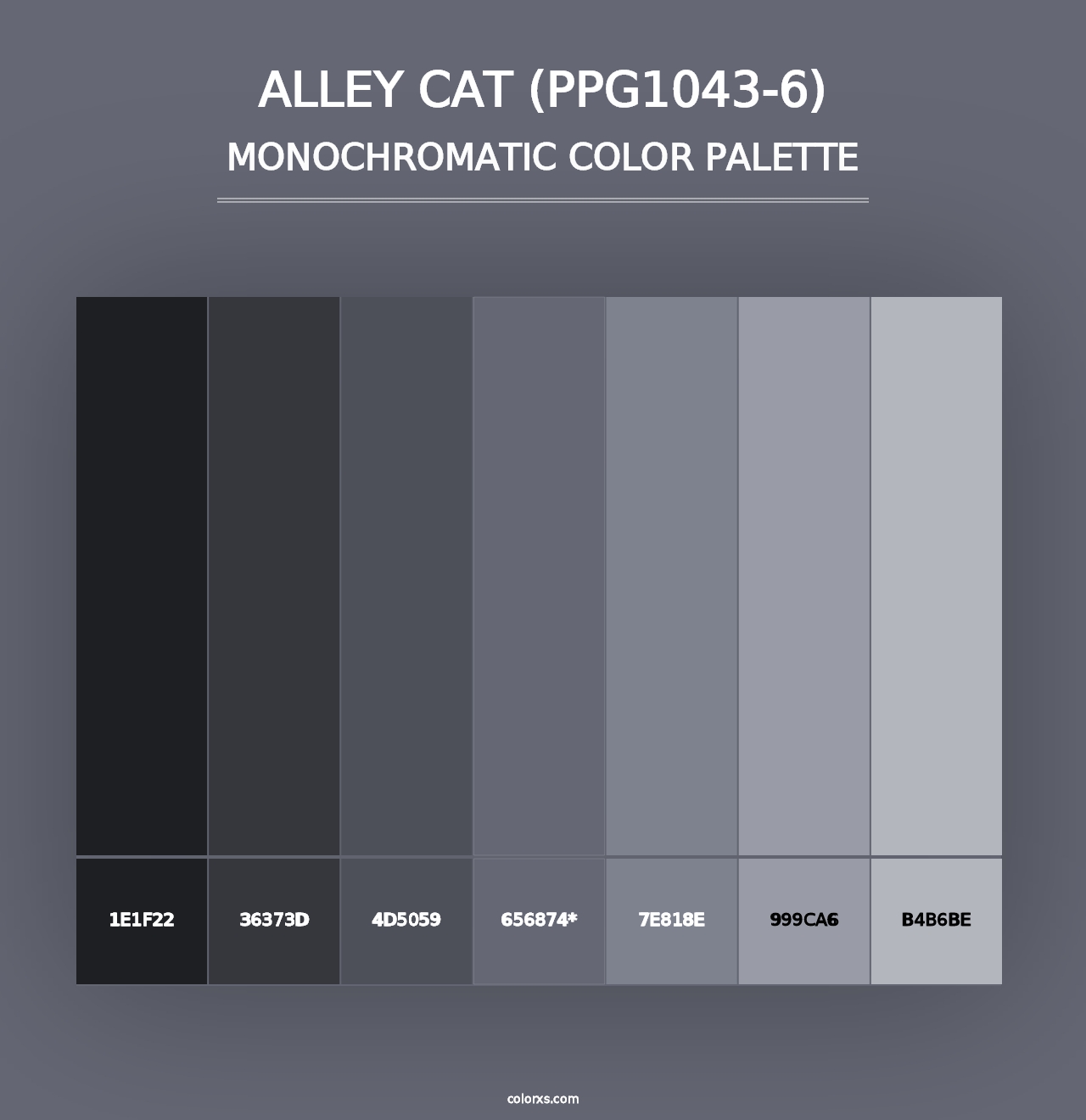 Alley Cat (PPG1043-6) - Monochromatic Color Palette