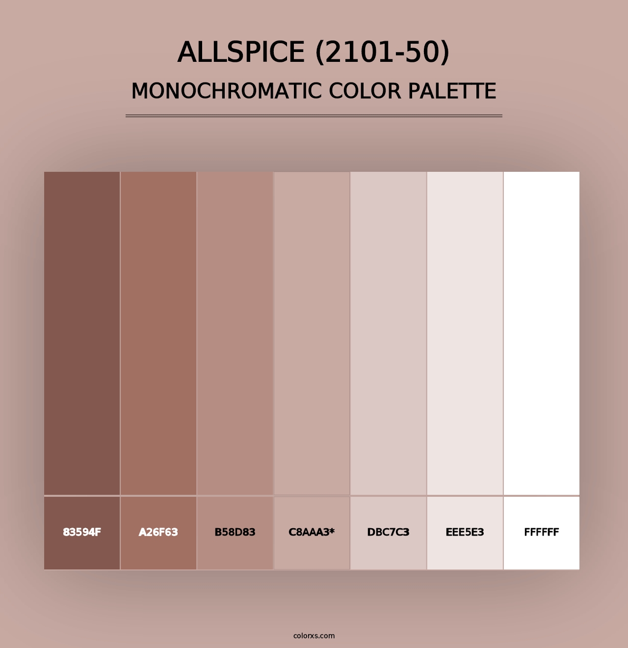 Allspice (2101-50) - Monochromatic Color Palette