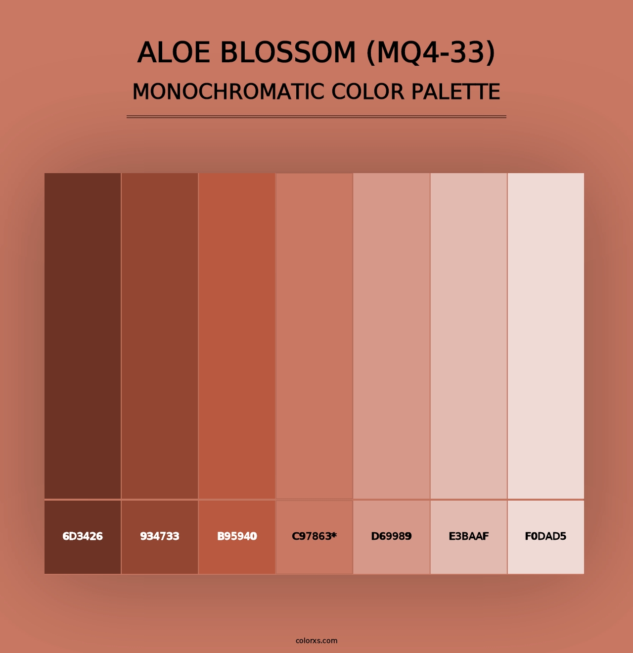 Aloe Blossom (MQ4-33) - Monochromatic Color Palette