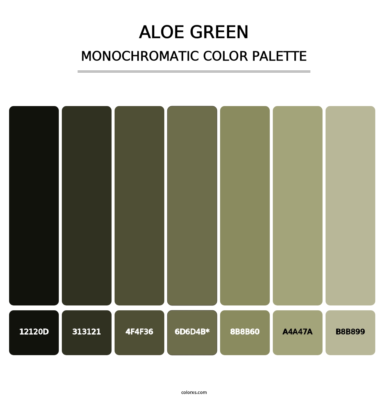 Aloe Green - Monochromatic Color Palette