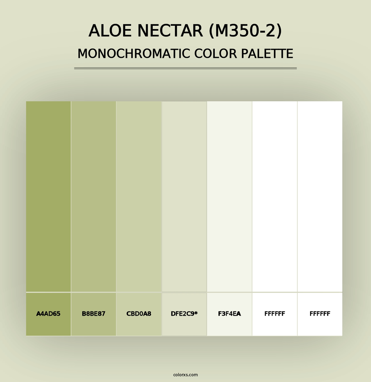 Aloe Nectar (M350-2) - Monochromatic Color Palette