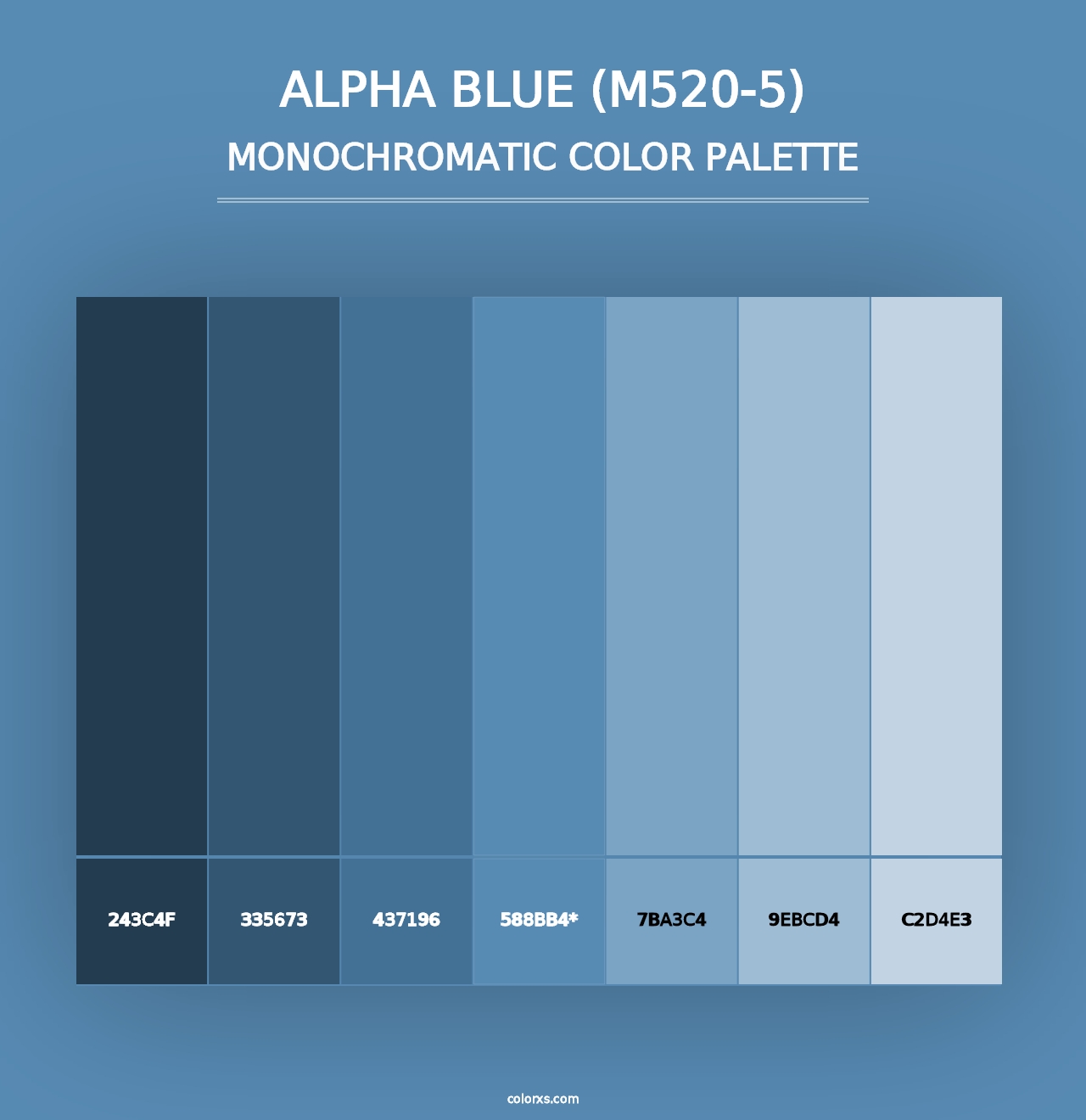 Alpha Blue (M520-5) - Monochromatic Color Palette